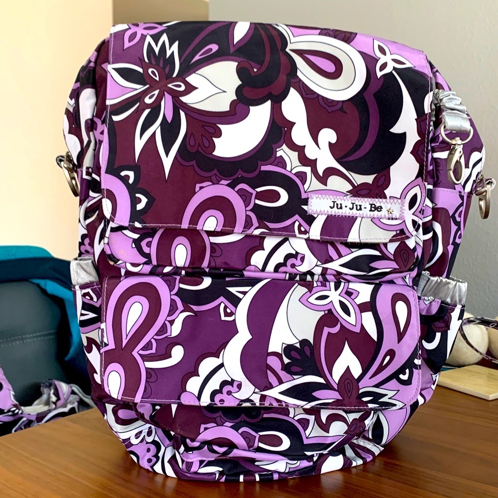 Jujube purple floral back bag
